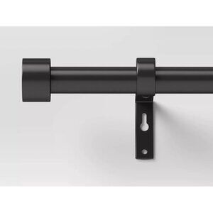 Threshold Black Finish Expandable Steel Curtain Rod 36" to 66" Lengths